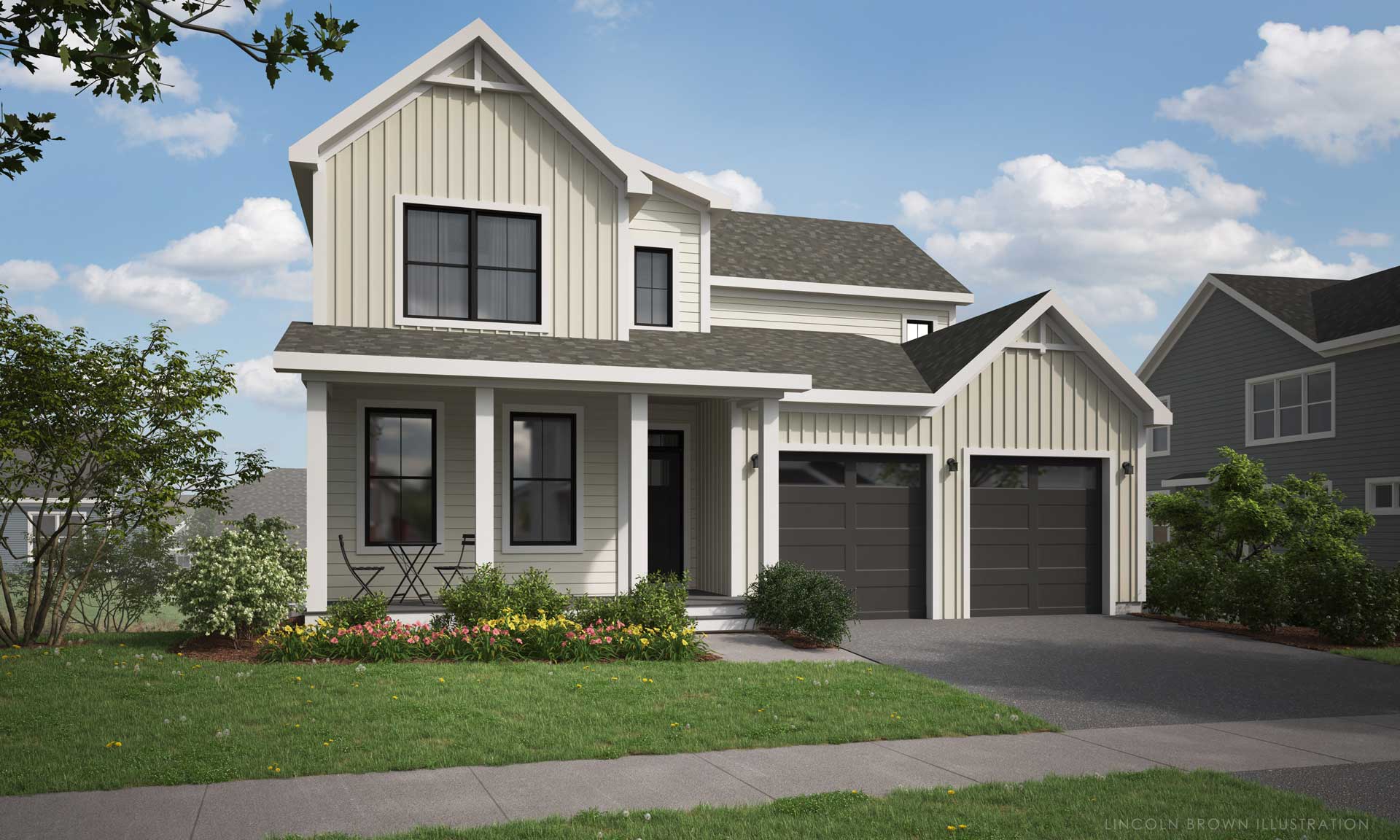 Violet Farmhouse rendering