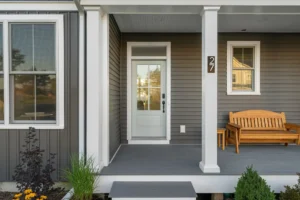 Front porch of a new home