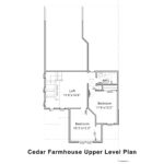 Cedar farmhouse upper level floor plan