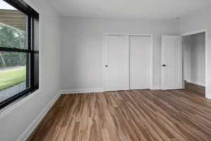 Empty room with beautiful hardwood floors
