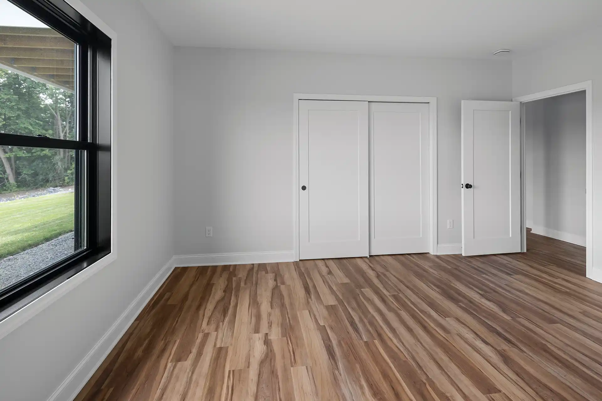 Empty room with beautiful hardwood floors